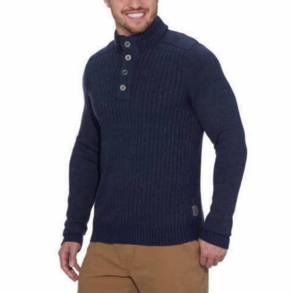 G.H. Bass & Co. Other - G.H. Bass & Co Blue Sherpa Mock Neck Sweater
